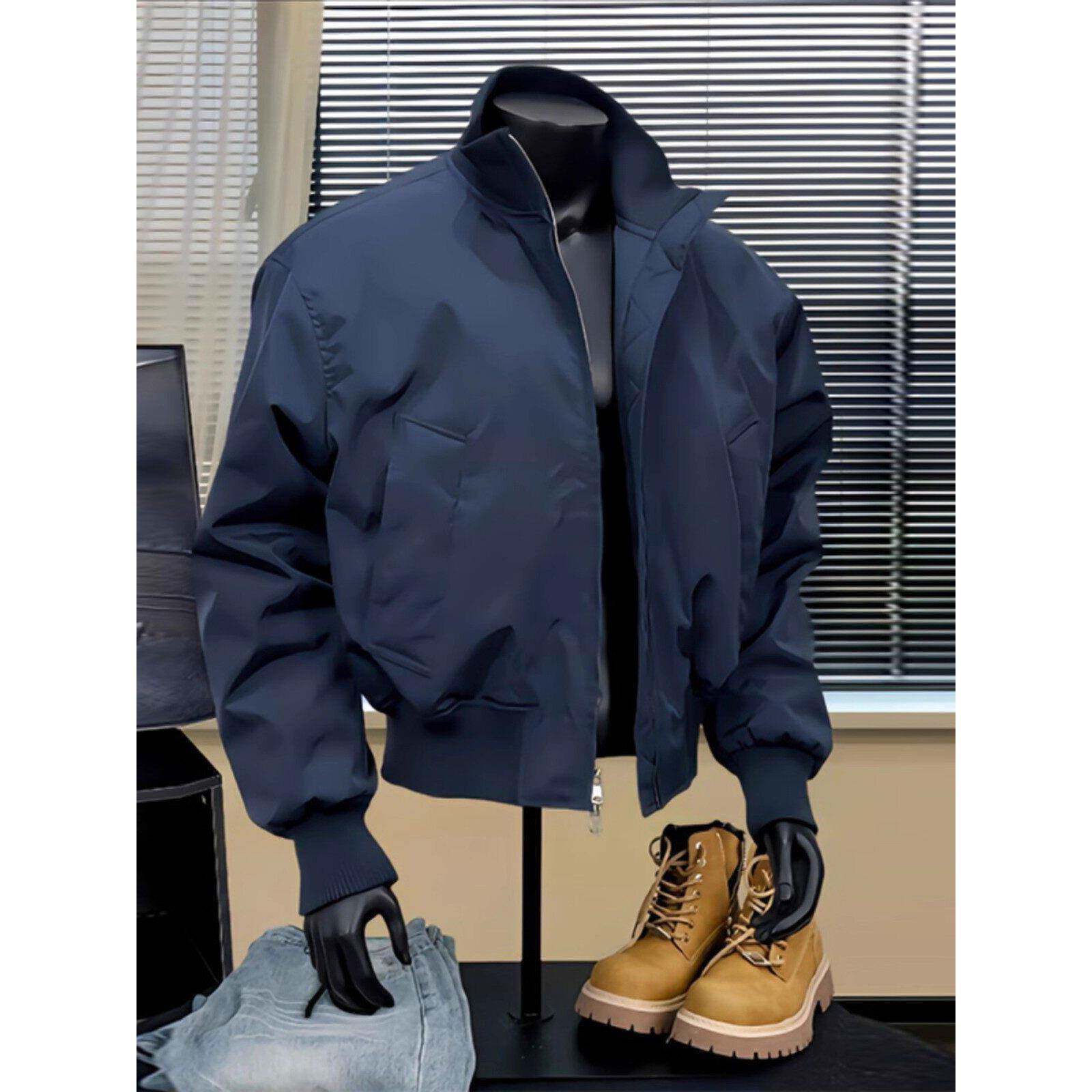 Home Daily~藏青色ma1飞行夹克男高级感廓形美式立领棒球服外套潮