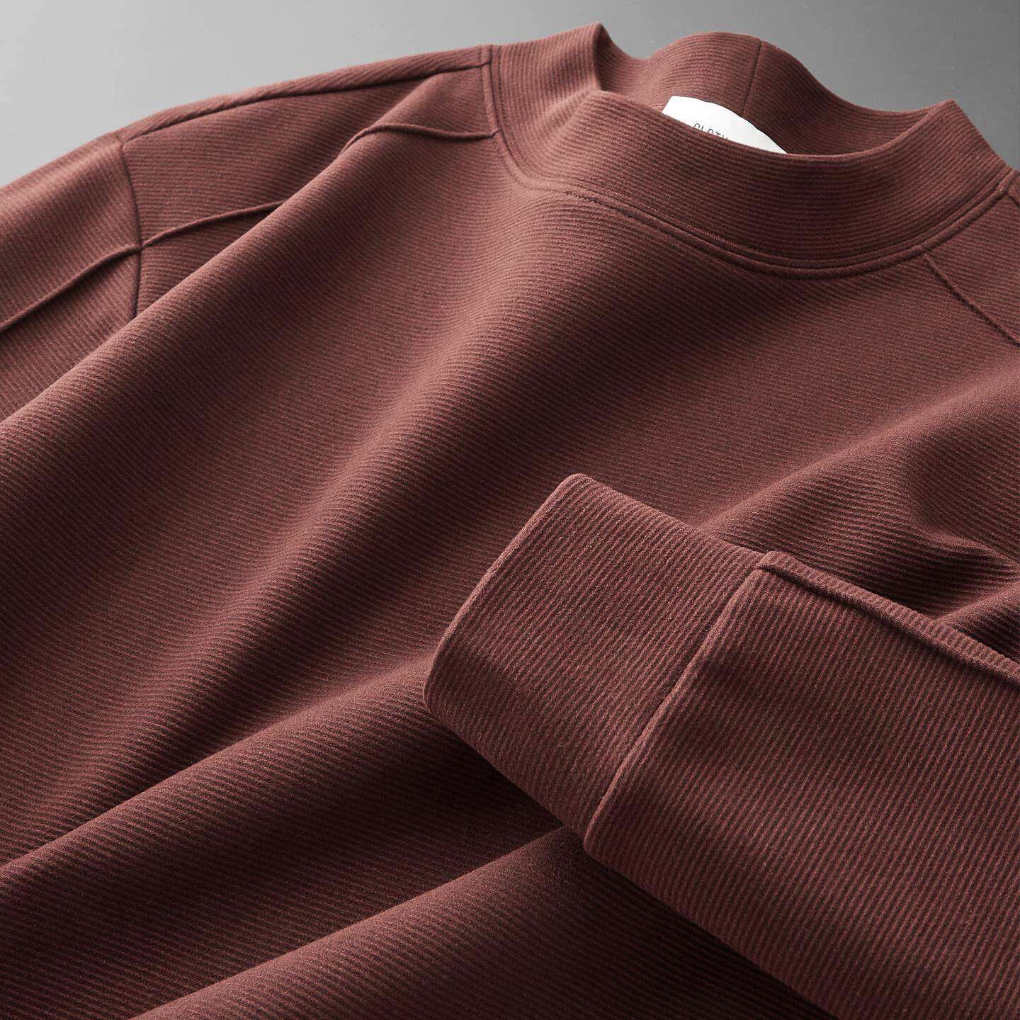 Mostarsea~秋冬季德绒半高领打底衫男士磨毛中领内搭保暖长袖上衣