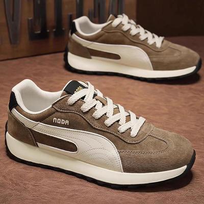 男鞋2025新款秋季低帮休闲阿甘鞋子男款运动板鞋男耐磨厚底德训鞋