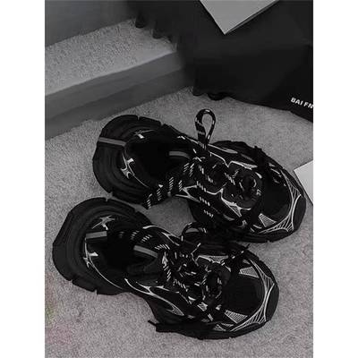 巴黎3xl黑色老爹鞋男款厚底增高鞋子潮牌新款夏季休闲运动鞋女潮