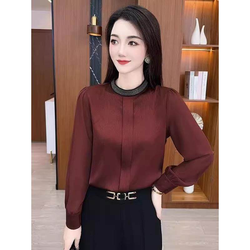 香港TIMO早秋上衣时尚气质衬衫女洋气减龄显瘦长袖高级感春秋衬衣