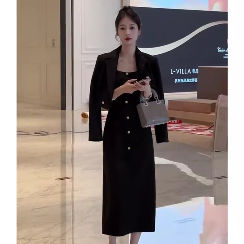秋装女款2024年新款御姐轻熟风西装套装女小洋装两件套裙子
