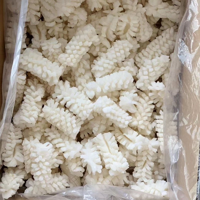 鱿鱼花新鲜冷冻目鱼花纯干墨鱼花鱿鱼卷商用火锅烧烤海鲜食材