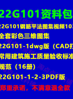 22G101-1-2-3全套PDF电子版三维图集和视频讲解