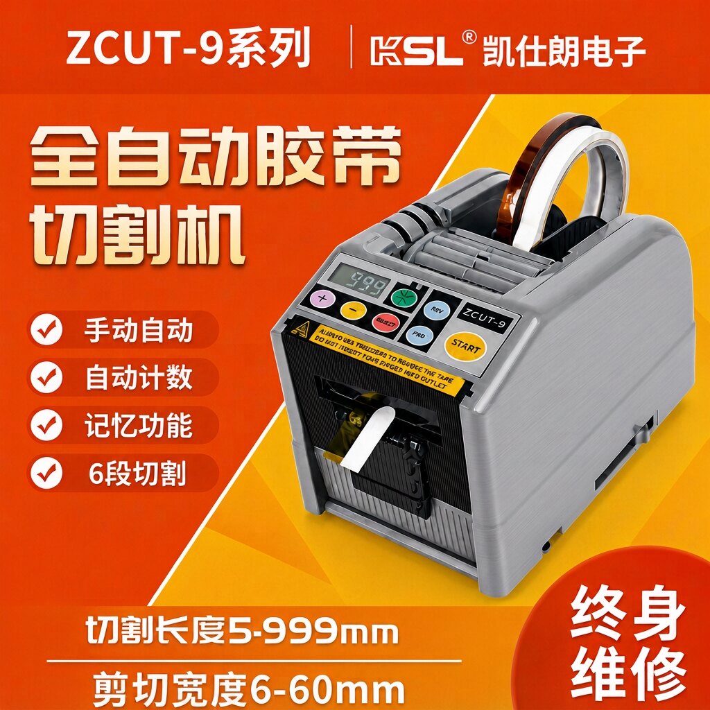 胶纸机ZCUT-9自动胶带切割机高温双面胶美纹纸透明胶醋酸剥离支架