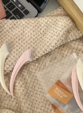 弯刀修眉刀2支装象牙白好用便携mini微距护网刮眉女美妆工具剃眉