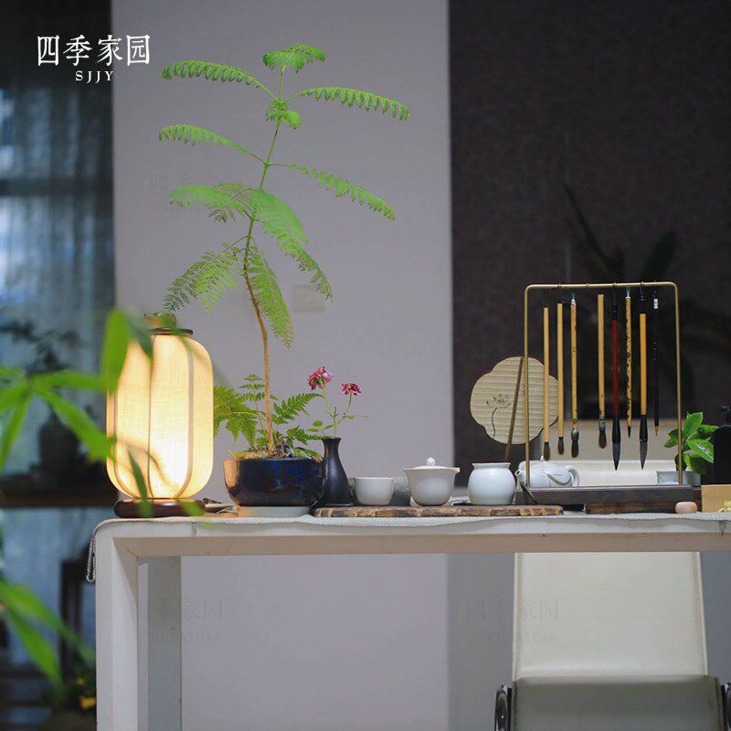 宋式美学高级感中古风台灯新中式复古风卧室床头充电款氛围小夜灯