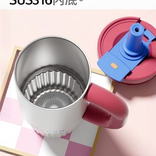 精选SNAE巨无霸保温杯大容量水杯保冷冰霸杯陶瓷内胆吸管2025新款