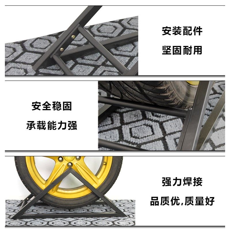 促销汽车轮胎架展架4s店配件货架汽配三角形胎玲轮毂展示架金属