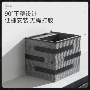 冠石汇原石艺术立柱盆拖把池组合户外花园洗手池落地式阳台洗手盆
