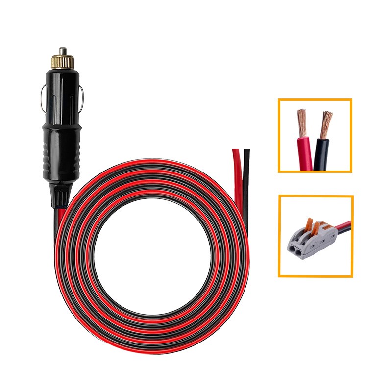 极路士车载逆变器电源线12V24V大功率点烟器音响电器连接线延长线