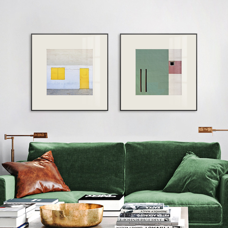 撤柜新品工业风建筑艺术风景装饰画客厅组合挂画卧室床头简约民宿图片