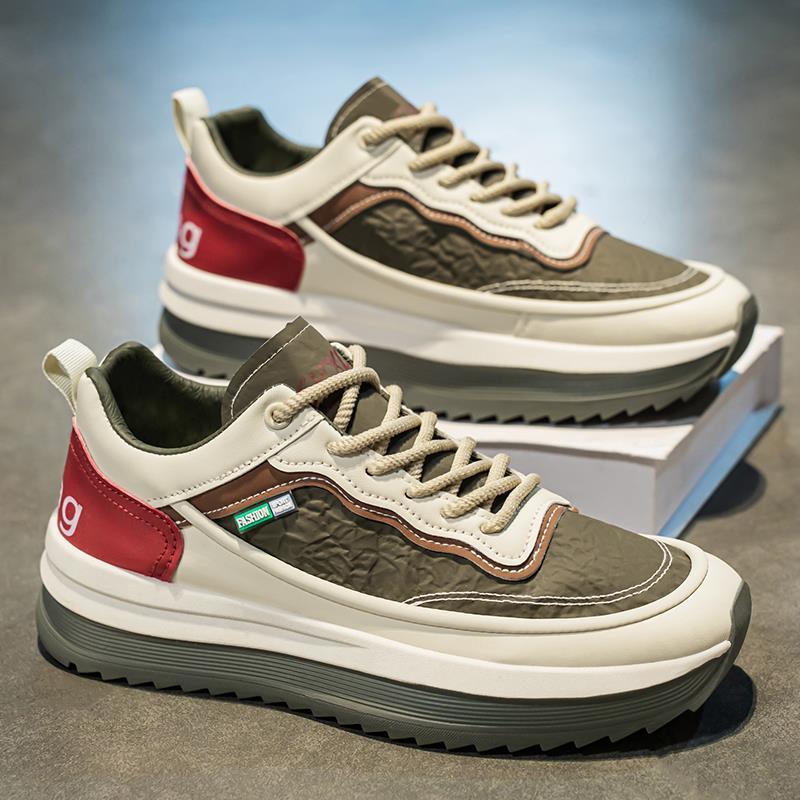 欧洲站男鞋季新款潮流百搭复古英伦风爆款运动厚底耐磨休闲鞋