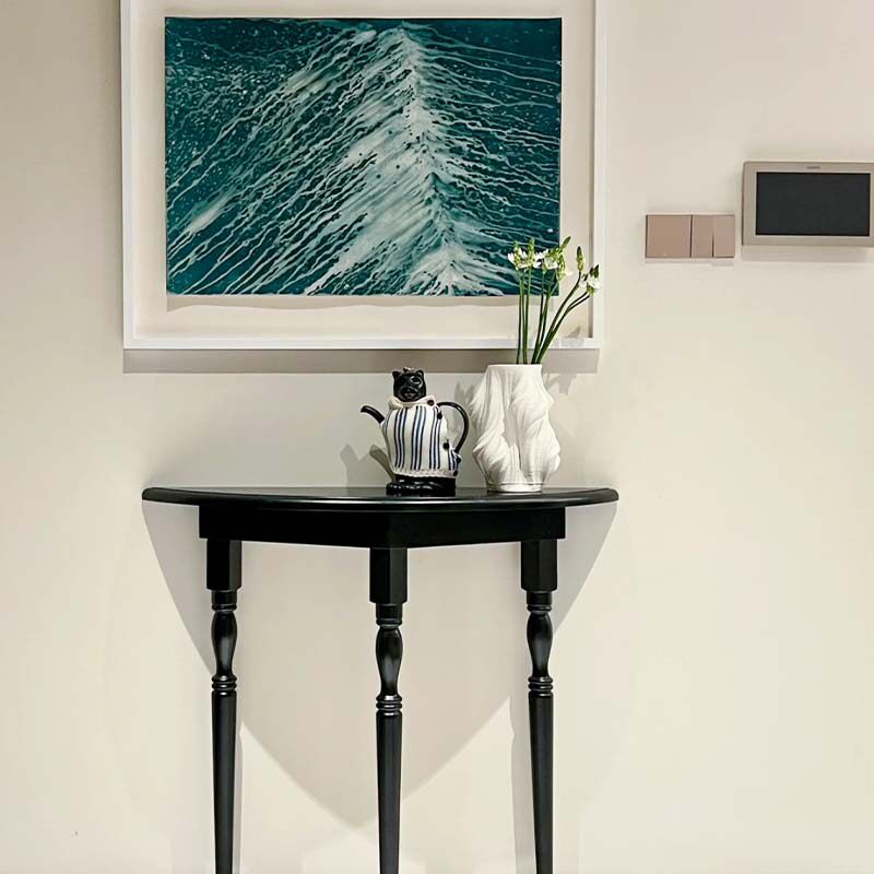 半圆轻奢法式入户实木高端展示台