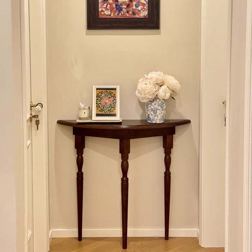 北欧置物架靠墙端景台法式复古简约入户玄关桌条案玄关美式玄关台