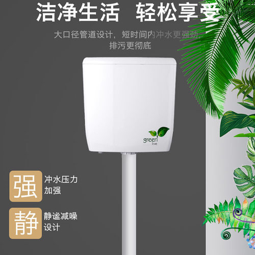 厕所马桶蹲便器卫生间冲水箱蹲便家用抽水挂墙式蹲坑水箱工程水箱