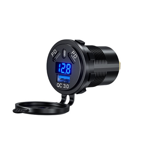 kewig新款三个USB口充电车载改装USB充电器 双PD高功率快充45W