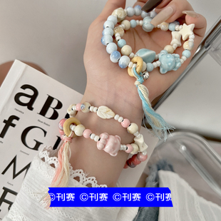 卡通陶瓷串珠手链高颜值学生党手串精致女款高级感闺蜜情侣手饰品