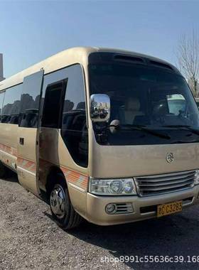 跨境电商2018年上牌宇通中型大巴车上班通勤17座COASTER