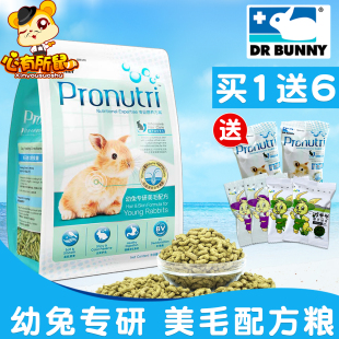 兔饲料兔子粮食口粮 美毛幼年兔粮 兔博士幼兔粮 900g Bunny