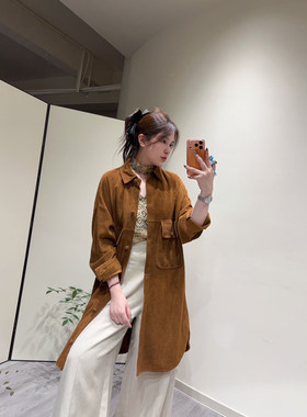 美一MEIYI 特价！复古港风进口牛皮反绒双面皮宽松版真皮风衣外套