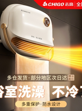 志高暖风机浴室取暖器家用石墨烯壁挂浴霸电暖气电暖器卫生间洗澡