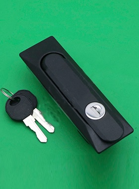 MS861-4门锁开孔25*110JP柜门锁配电柜门锁小型机柜黑色塑料门锁