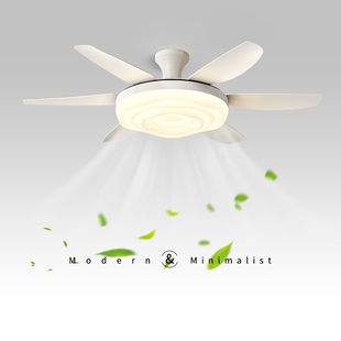 全光谱北欧吊扇灯餐厅客厅风扇灯卧室电扇一体吊灯大风力家用变频
