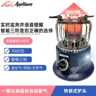APG阿帕奇户外燃气液化气丙烷冰天然气三防取暖炉器露营钓冬钓