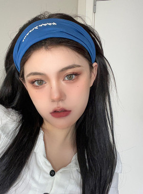 透气休闲字母运动发带头巾发箍女
