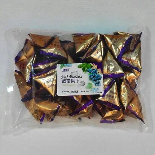 九鑫山珍野生蓝莓干金色装手工筛选大果粒蓝梅干伊春特产500g包邮
