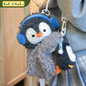 可爱企鹅趴趴包毛绒玩偶双肩背包包斜挎包lolita礼物 小羊古力