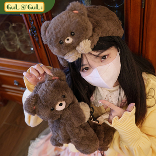 【小羊古力】可爱小熊趴趴帽贝雷帽子女冬头套毛绒玩偶lolita礼物