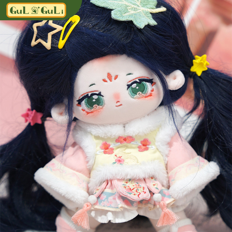 【古力古力】小龙女20cm棉花娃娃衣汉服公仔绒兔桃桃高温丝假长发