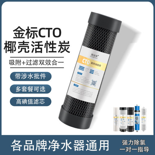 10寸通用净水器滤芯椰壳烧结炭