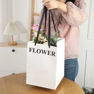 简约风礼品袋大号正方形手提袋礼物袋