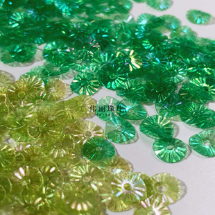 6mm车轮片 法式 太阳花 PET 刺绣亮片austria珠片 透明炫彩系列