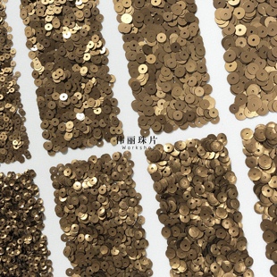 6mm系列 PL939 法式 辅料PET手缝珠片 磨砂法老金亮片3 刺绣