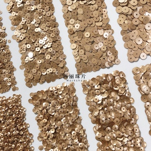 6mm系列 PL940 法式 辅料PET手缝珠片 磨砂金色亮片3 刺绣