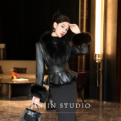 设计感显瘦法式 2025秋冬轻奢时尚 皮衣外套 坚韧女性 MD进进原创