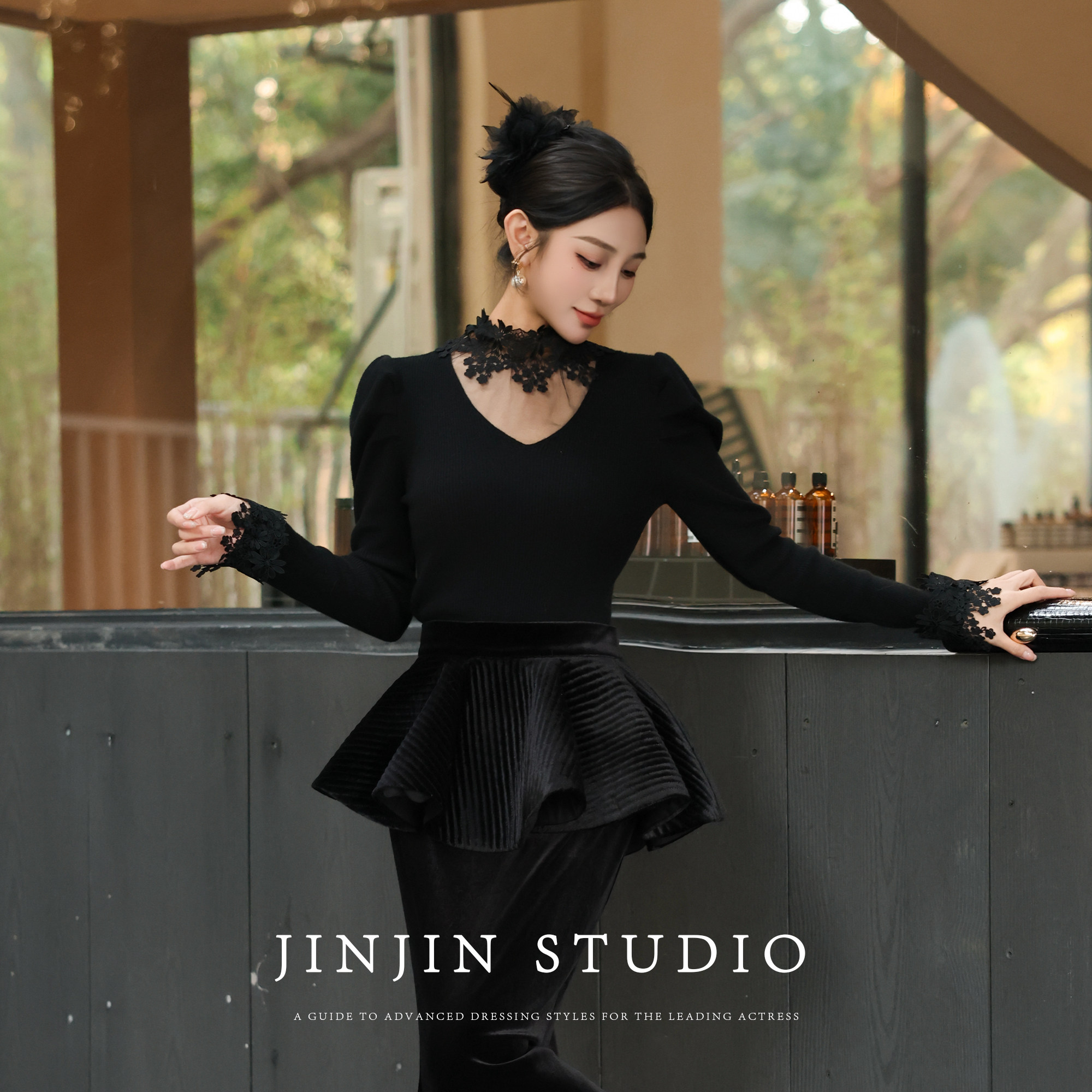 MD进进原创【美丽态度】2026新款针织衫绣花设计感长袖打底上衣