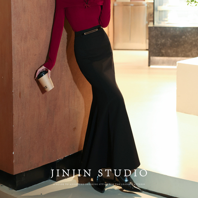 养肤绒时尚显瘦半裙长款鱼尾裙