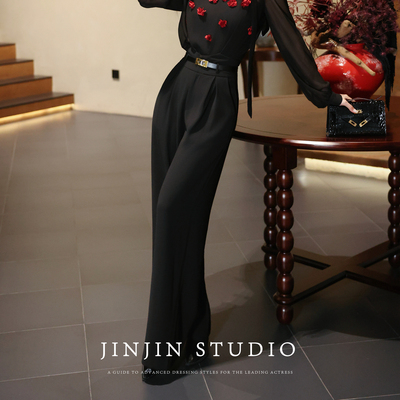 通勤休闲百搭直筒垂感西装裤子