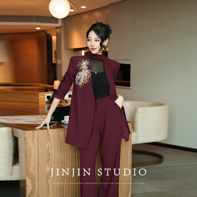 轻奢显瘦设计师重工烟花洋气西装