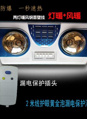 浴霸壁挂式两灯风暖灯暖吹风二灯