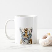 yeap 手绘十二生肖小老虎陶瓷动物耐高温牛奶马克水杯子tiger 个性