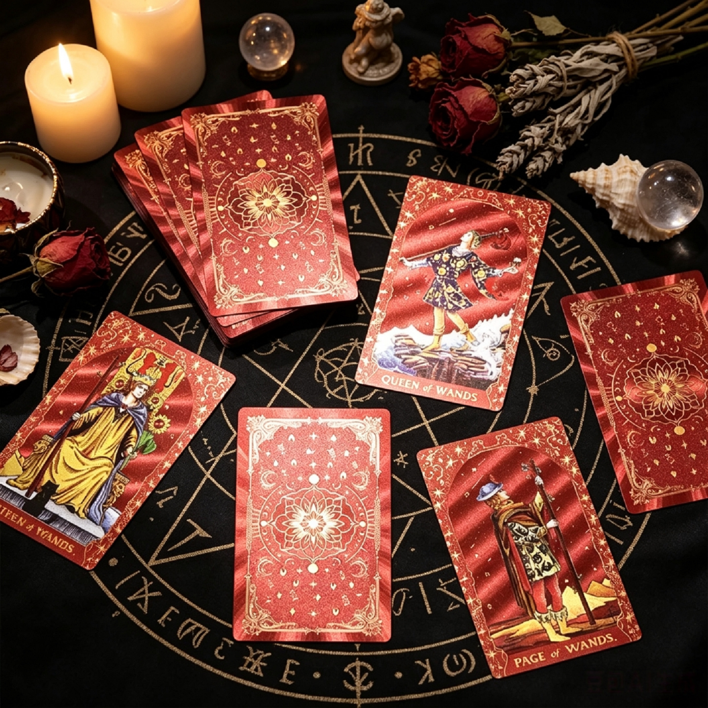 正版韦特塔罗牌金箔78张新手卡牌图片