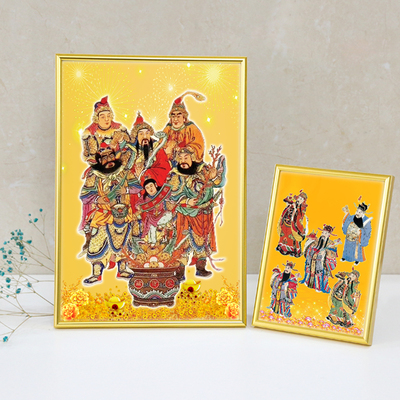 五路财神爷好寓意招财装饰画像