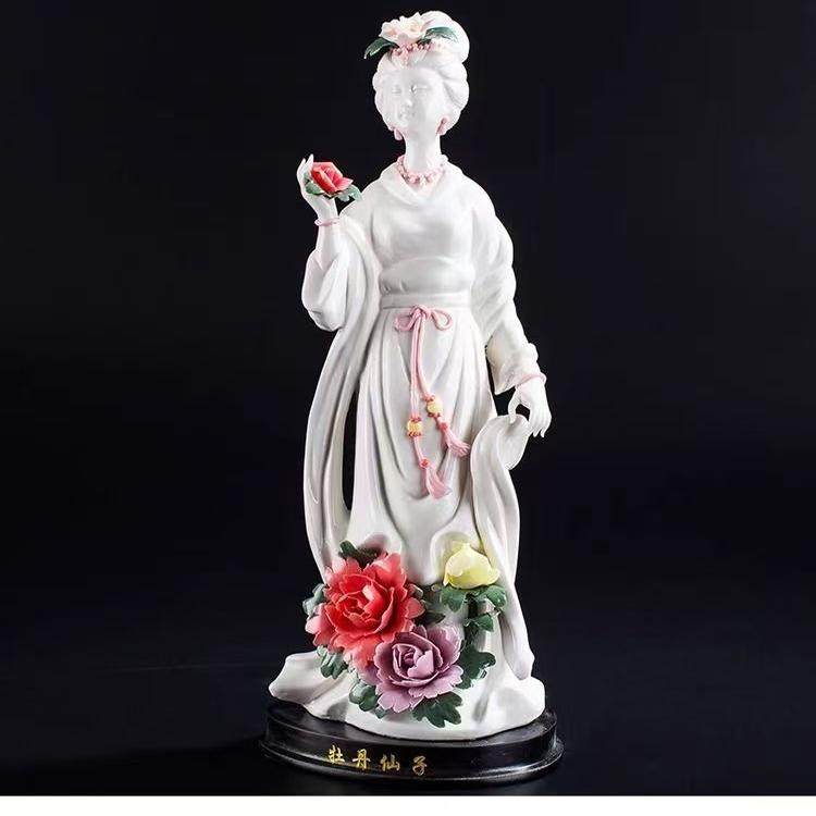 客厅美女仕女神像陶瓷家用供奉