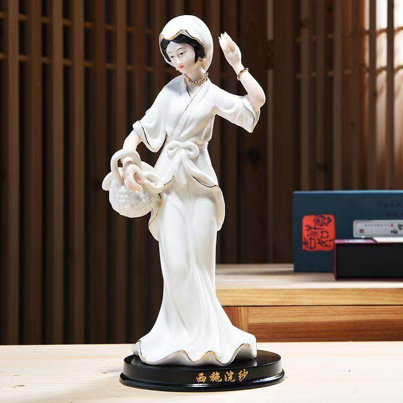 古典陶瓷貂蝉西施贵妃昭君四大美女神像仕女客厅办公室玄关摆件